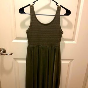 H&M Divided Black Olive green maxi-dress.